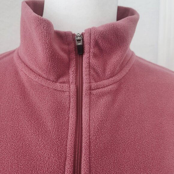 Women's The North Face TKA 100 1/4 zip Pullover Rose/Blush Large - Picture 16 of 16